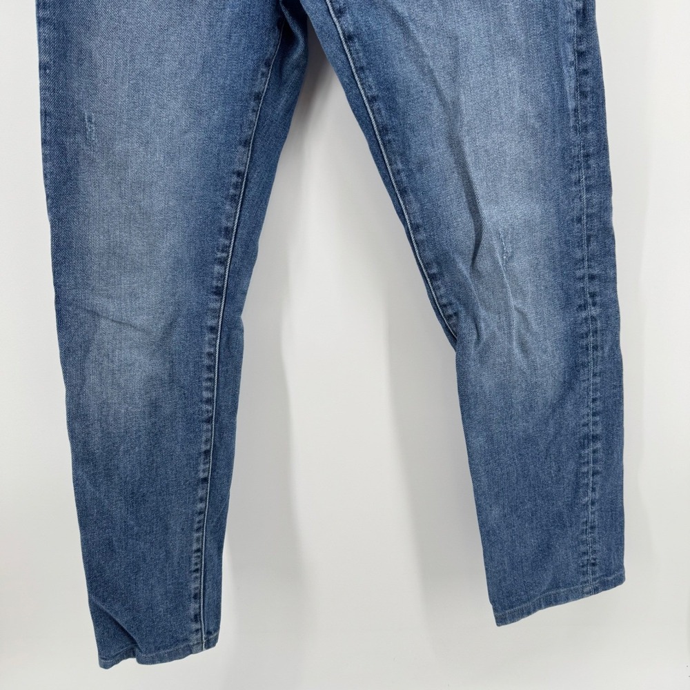 Uniqlo Jeans Slim Straight Mens 31 Blue Kaihara Denim Low Rise 321-412623 - Picture 3 of 11